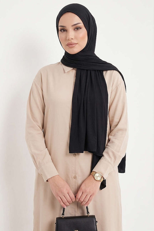 Tunika lunga in tensel con dettaglio spacco beige