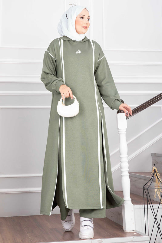 Minz Hooded Tunic Und Pants Set