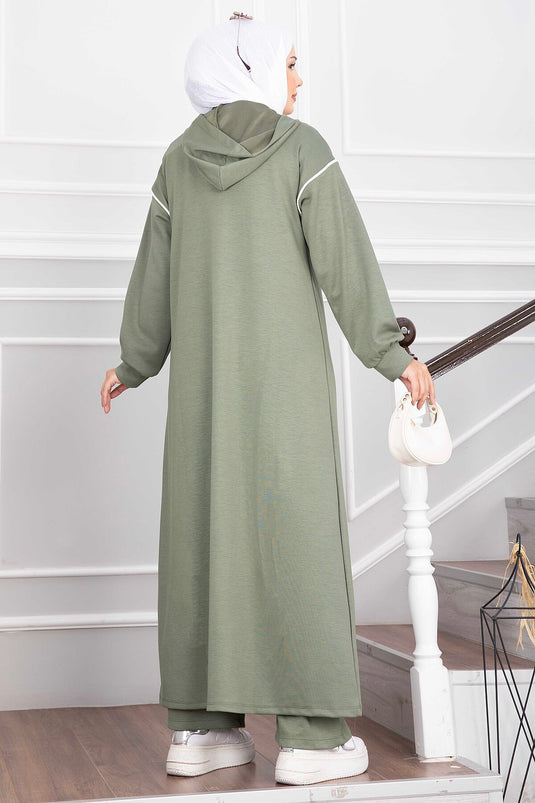 Minz Hooded Tunic Und Pants Set