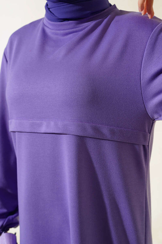 Costume Double Long Fendu Lilas