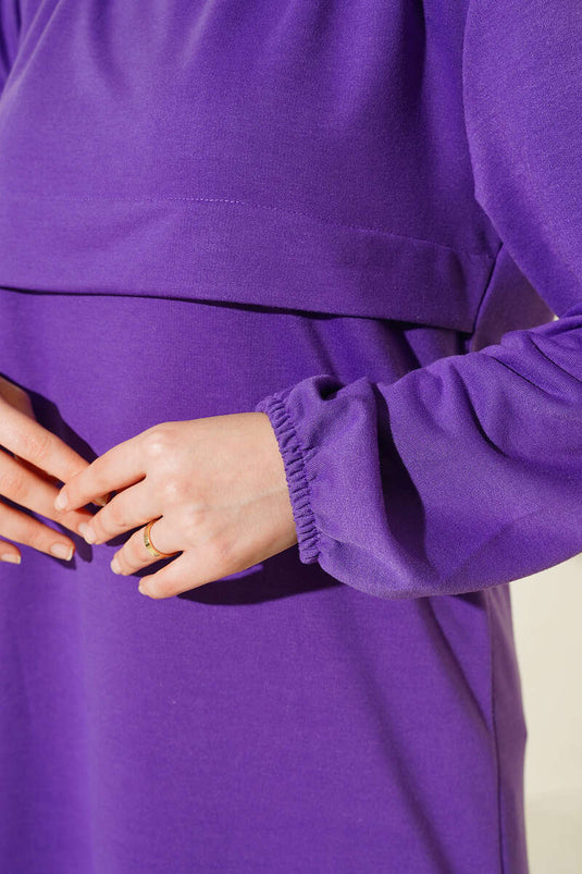 Traje doble largo con aberturas Morado