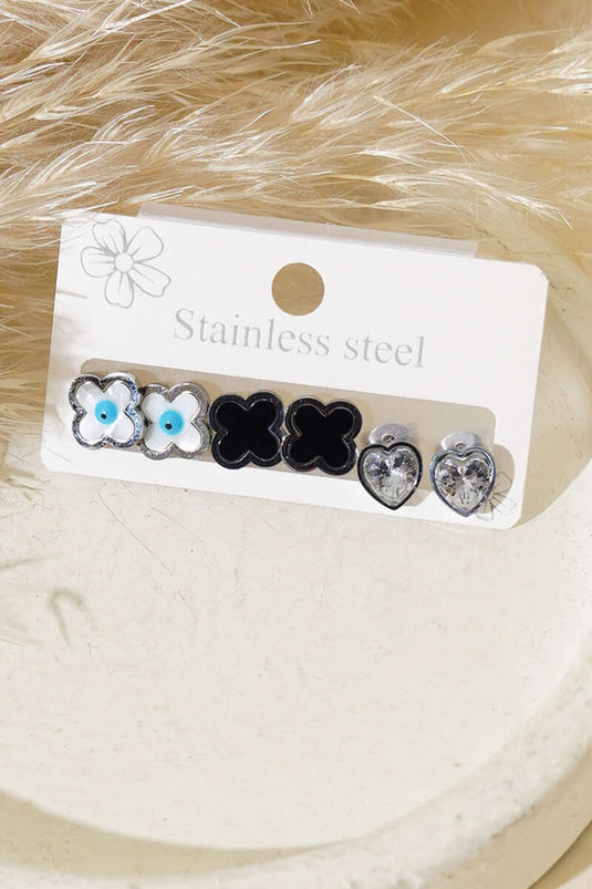 Boucles d'oreilles trèfle en argent