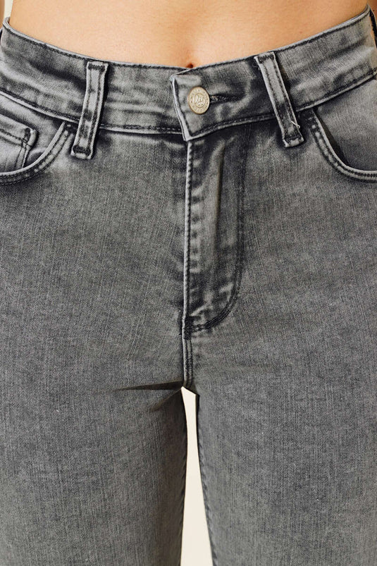 High Waist Skinny Leg Jeans Snow Medium