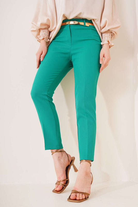 Pantalon Benetton taille haute avec ceinture