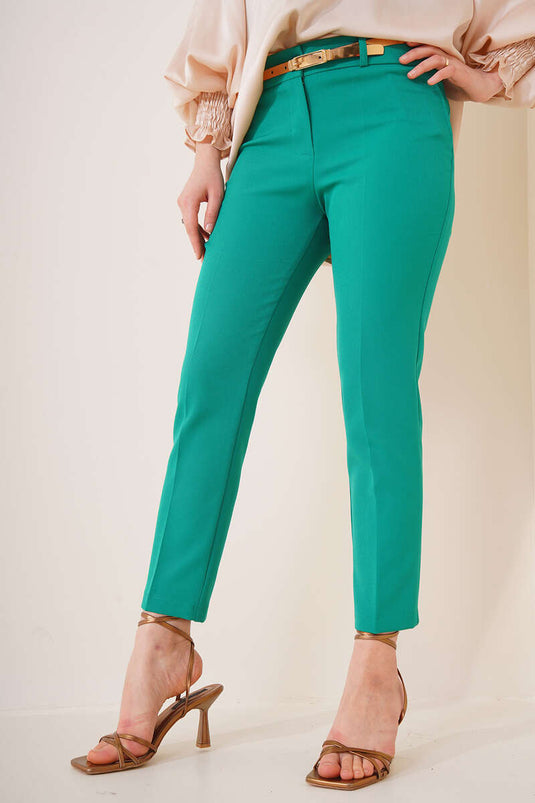 Pantalon Benetton taille haute avec ceinture