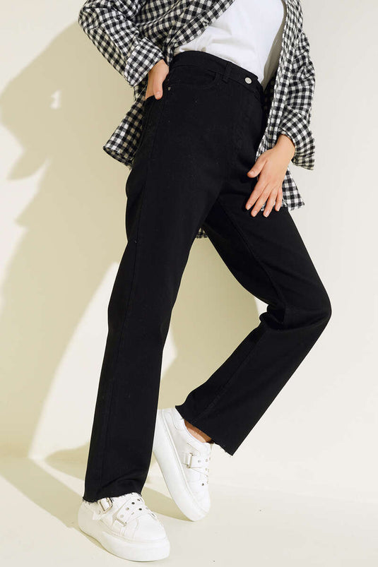 Jean taille haute noir