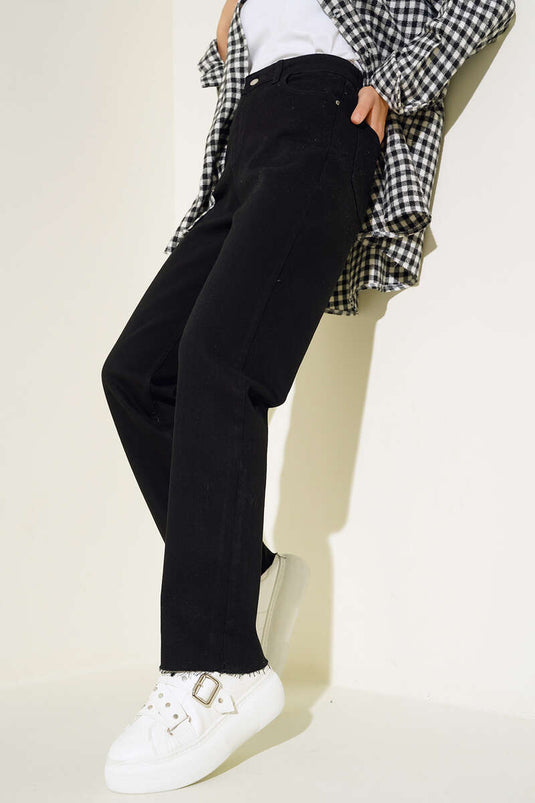 Jean taille haute noir