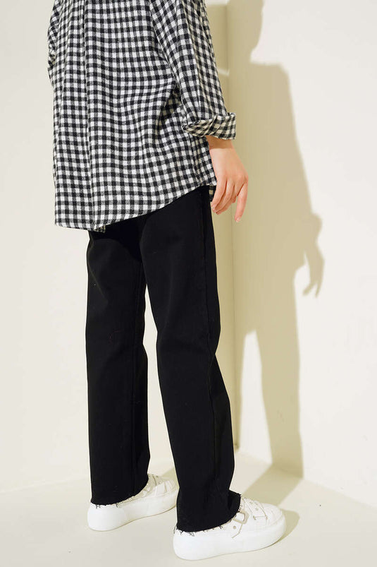 Jean taille haute noir