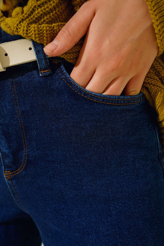 Yüksel Bel Palazzo Pantolon Lacivert