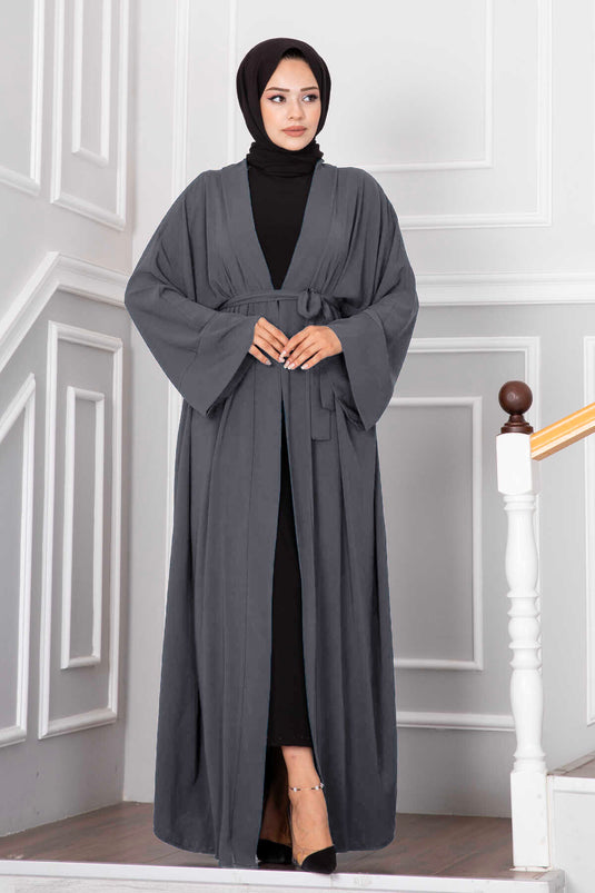 Yüsra Hijab Kimono Grau