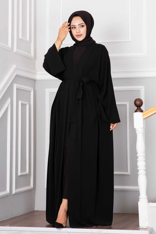 Yüsra Hijab Kimono Negro