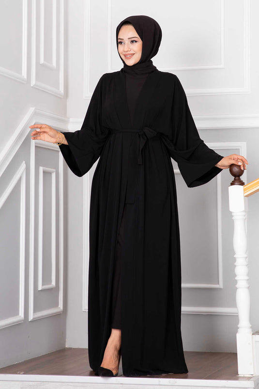 Yüsra Hijab Kimono Negro