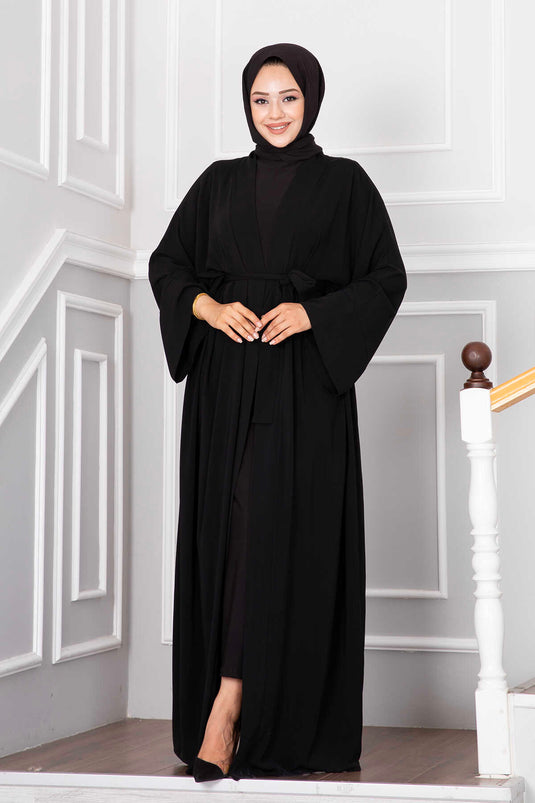 Yüsra Hijab Kimono Negro