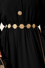 Ceinture À Chaîne Dorée Avec Symboles Ronds
