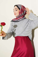 Pull En Tricot À Motif Zébré Gris