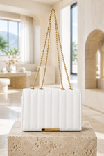 Sac À Chaîne Matelassé Blanc