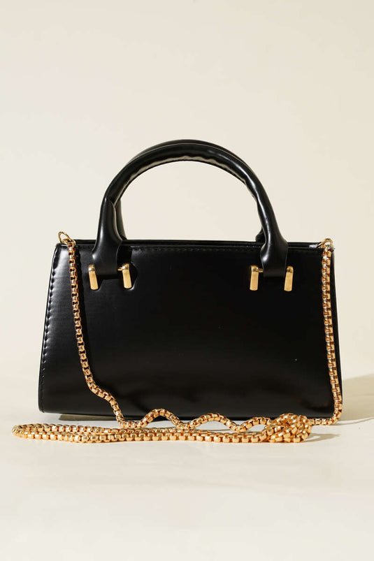 حقيبة مغناطيسية بحزام سلسلة باللون الأسود