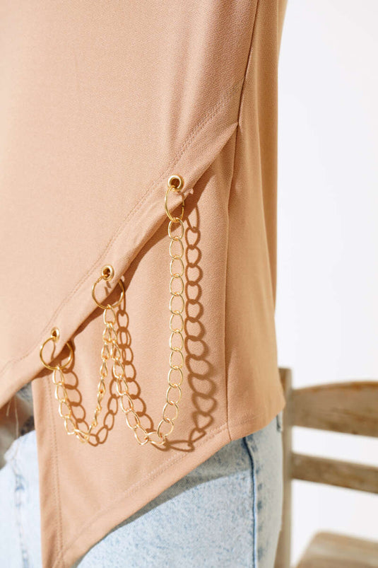 Chain Blouse Camel