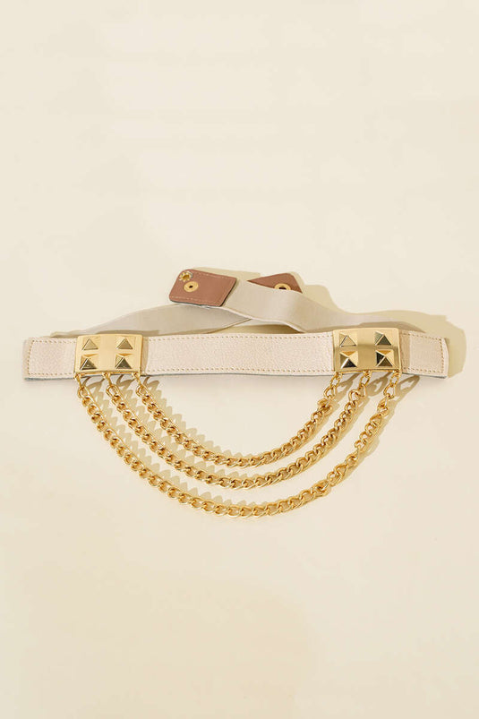 Chain Belt Beige