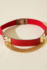 Ceinture à chaîne rouge